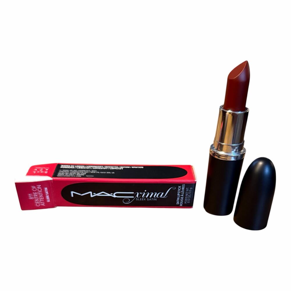 MAC M·A·Cximal Sleek Satin Lipstick 811 Centre of Attention AUTHENTIC 0.12oz NIB